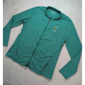 Peter Millar Men’s Large Green Lightweight Golf Jacket Stretch Zip UPF Sun Prote
